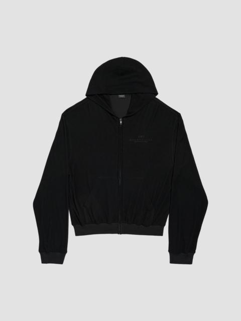 BALENCIAGA Women's BB Garderobe Zip-Up Small Fit Hoodie - Black