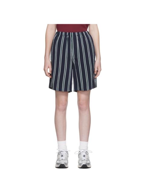 AMI Paris SSENSE Exclusive Navy Viscose Shorts