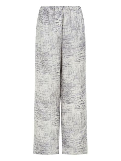 FERRAGAMO animal-print elastic-waistband trouser