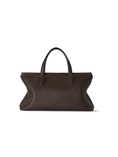The Row Marcel Leather Tote Bag brown