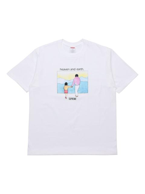 Supreme Supreme FW19 Week 1 Heaven and Earth Tee Printing Short Sleeve Unisex White SUP-FW19-193
