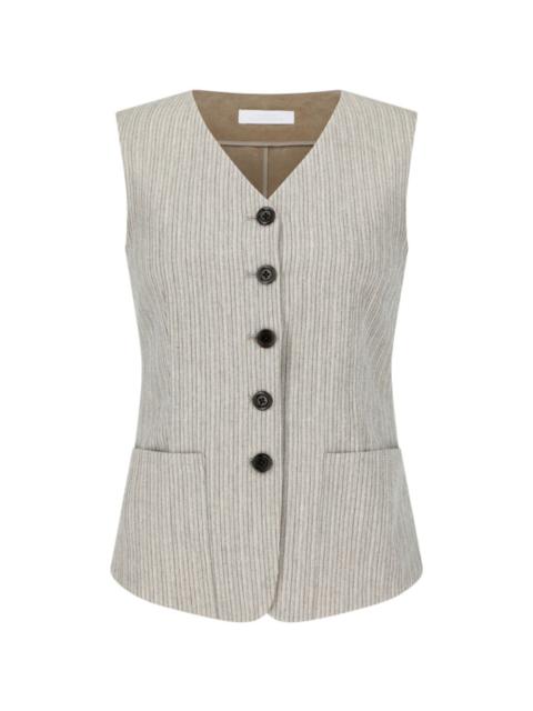 AMOMENTO stripe-pattern waistcoat