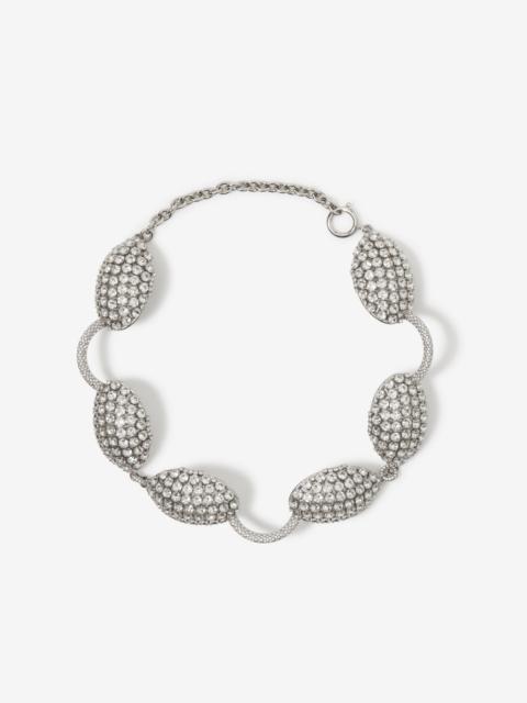 Burberry Crystal Detail Palladium-plated Necklace