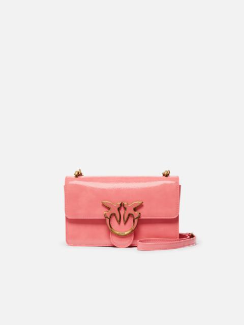 PINKO LOVE BAG SMALL LEATHER-EFFECT CROSSBODY BAG