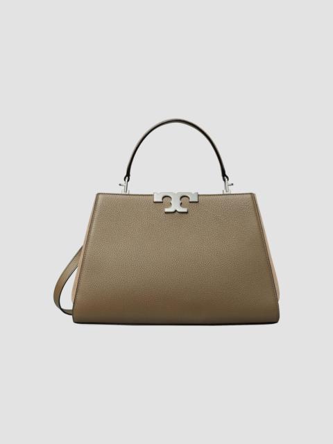 TORY BURCH Women's Large Eleanor Pebbled Leather Top Handle Bag - Wild Mushroom