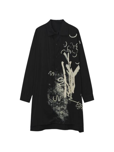 Y's graphic-print shirt dress
