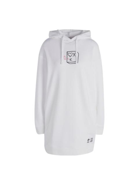 adidas (WMNS) adidas Original ANDRE SARAIVA hooded dress 'White' HY4270