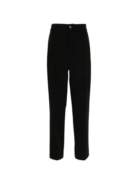 wide-leg pleated trousers