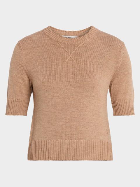 Jil Sander Wool Knit Short-Sleeve T-Shirt