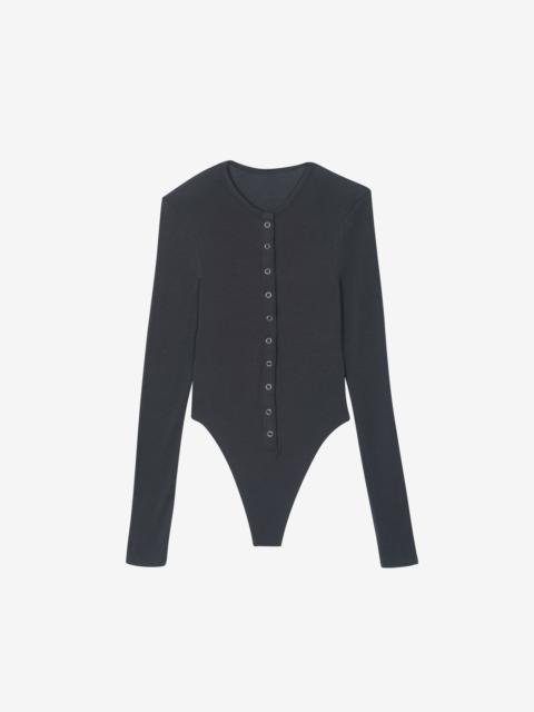 The Frankie Shop Zadie Bodysuit - Charcoal