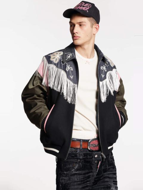DSQUARED2 WESTERN VARSITY BOMBER JACKET
