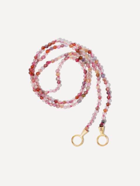 MARLA AARON 14ct Gold Itty Bitty Pink Spinel Necklace