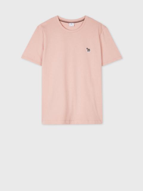 Paul Smith Women's Light Pink Zebra Logo Cotton T-Shirt