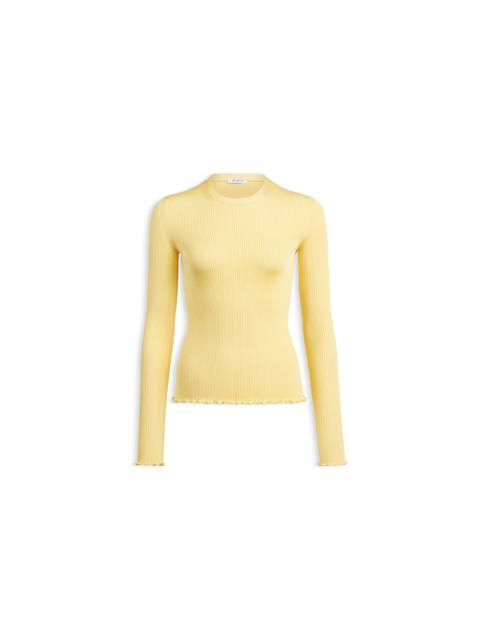 Alaïa SILK RIBBED KNIT TOP