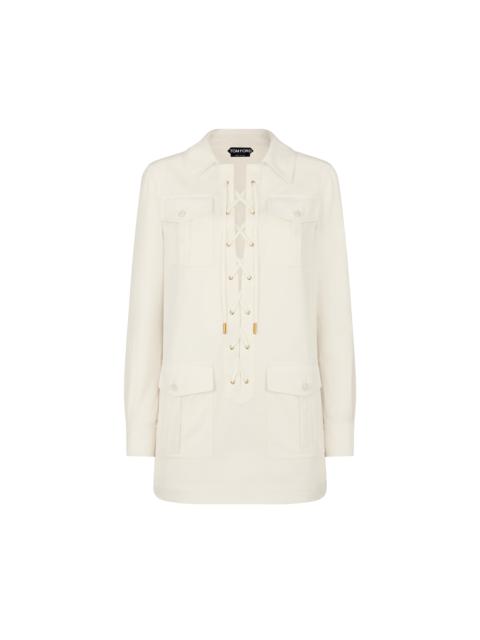 TOM FORD SAFARI TUNIC WITH CROSSOVER DRAWSTRINGS