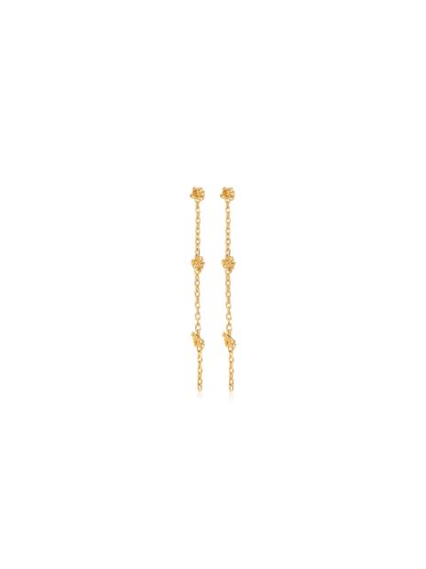 Jil Sander chain knot-detail drop earrings