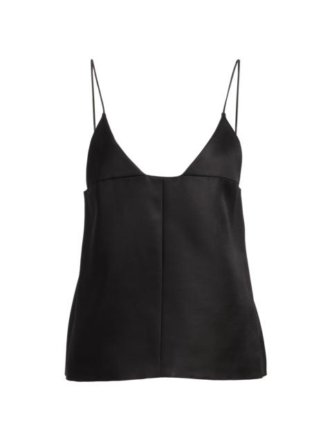 BRANDON MAXWELL Women's Bridges Virgin Wool-Silk Tank - Black