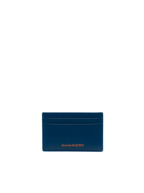 Alexander McQueen logo-stamp leather cardholder