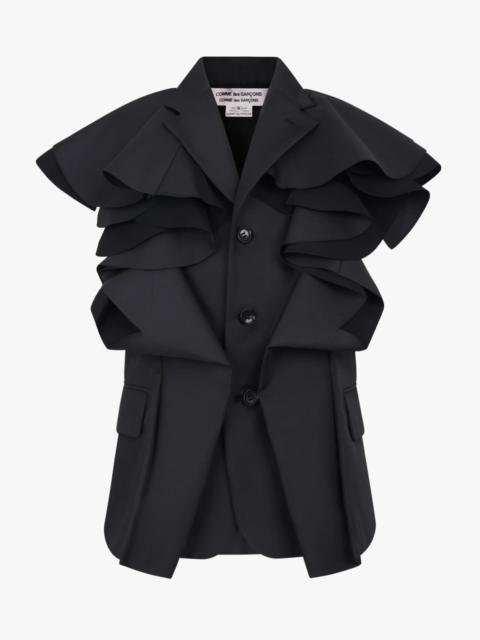 Comme Des Garçons SCULPT RUFFLE SLEEVE JACKET | BLACK