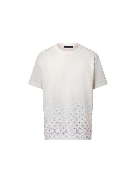 Louis Vuitton Louis Vuitton Monogram Gradient Embellished Short-Sleeved Crewneck Milky White