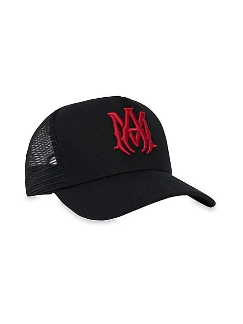 AMIRI MA Trucker Hat Black and Red