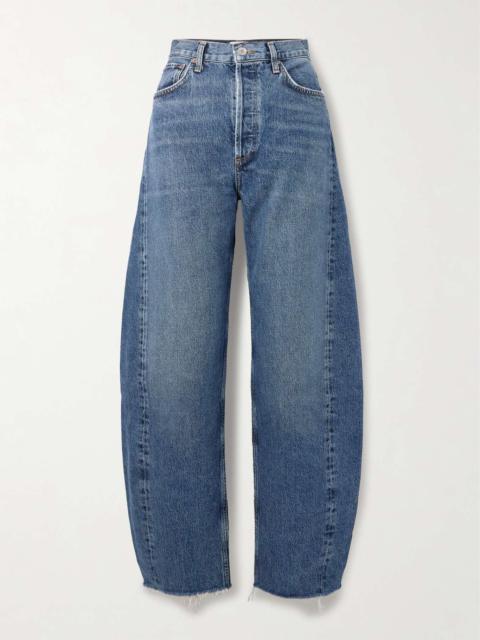 AGOLDE + NET SUSTAIN Luna cropped high-rise tapered organic jeans