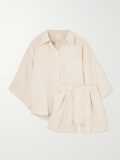 DEIJI STUDIOS 03 Linen Shirt And Shorts Set