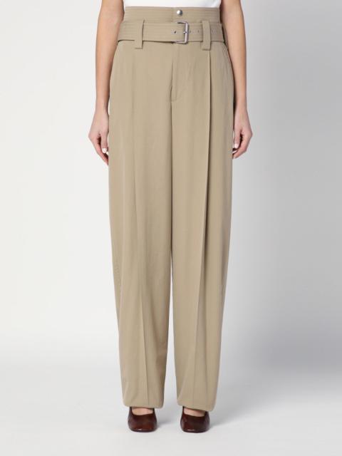 Bottega Veneta Sand-coloured belted trousers