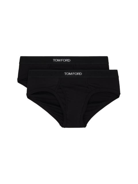 TOM FORD Two-Pack Black Cotton Briefs