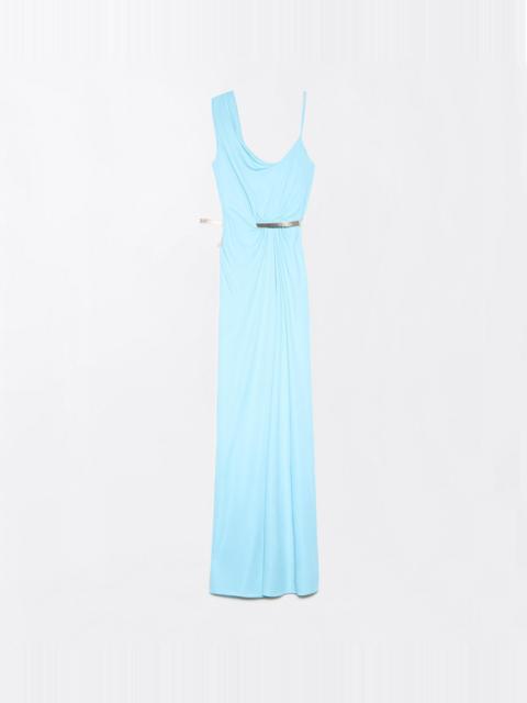 TOM FORD CREPE JERSEY ASYMMETRIC DRAPED EVENING DRESS
