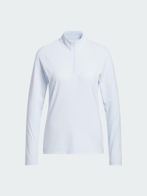 adidas Ultimate365 Solid Quarter-Zip Mock Polo Shirt