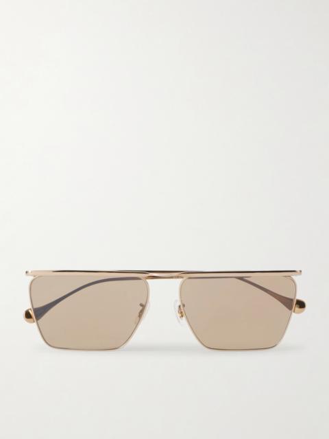 Oliver Peoples + Jil Sander Aviator-style Gold-toned Sunglasses