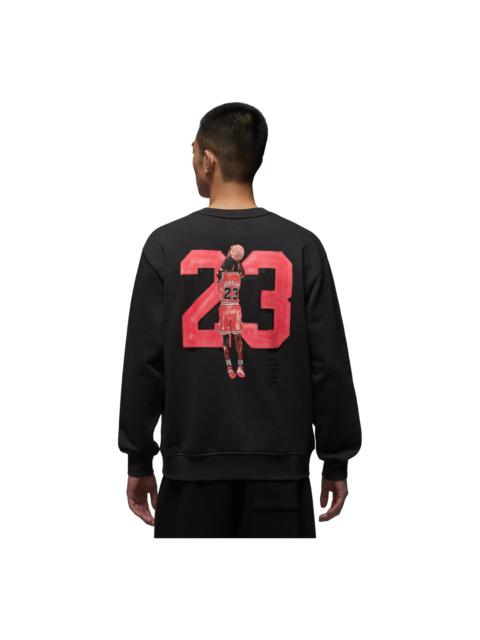 Jordan Air Jordan Fleece Graphic Crewneck Sweatshirt 'Off Noir' IR0111-045
