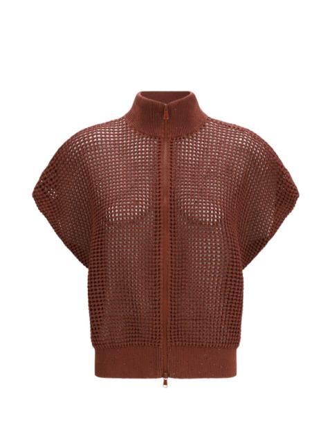 Brunello Cucinelli open-knit cardigan