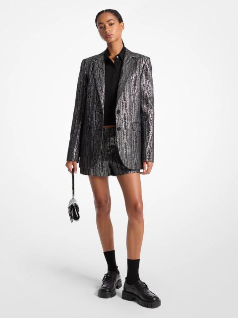 MICHAEL KORS Metallic Moiré Blazer