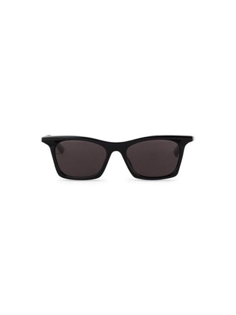BALENCIAGA Rim Rectangle Sunglasses in Black