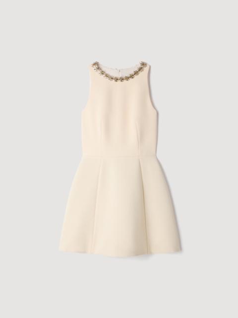 Sandro MINI DRESS WITH JEWEL DETAIL