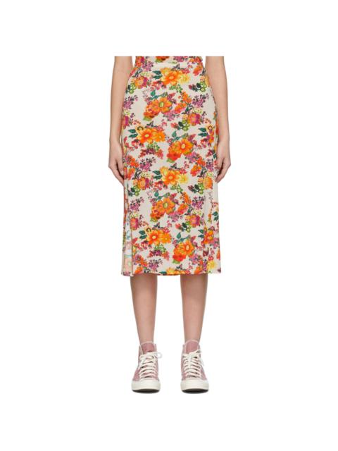 rabanne SSENSE Exclusive Beige & Multicolor Capsule Printed Nacre Skirt