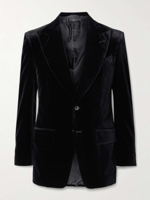 Atticus Slim-Fit Cotton-Velvet Blazer