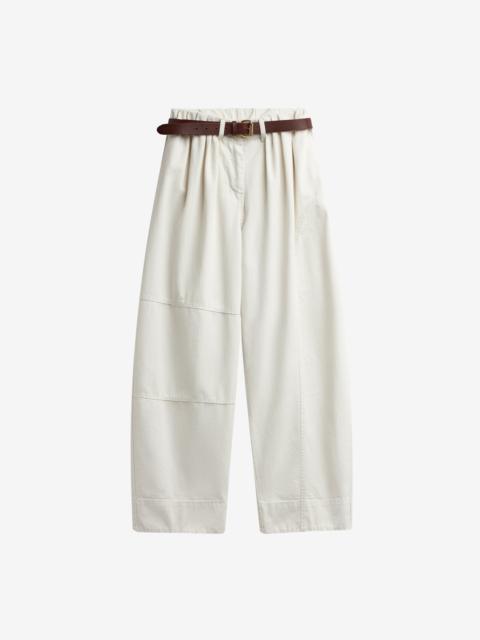 The Frankie Shop Teano Belted Curved Pants - Off White