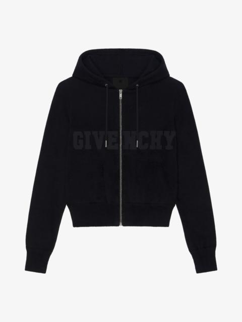 Givenchy GIVENCHY VELVET SLIM FIT ZIPPED HOODIE