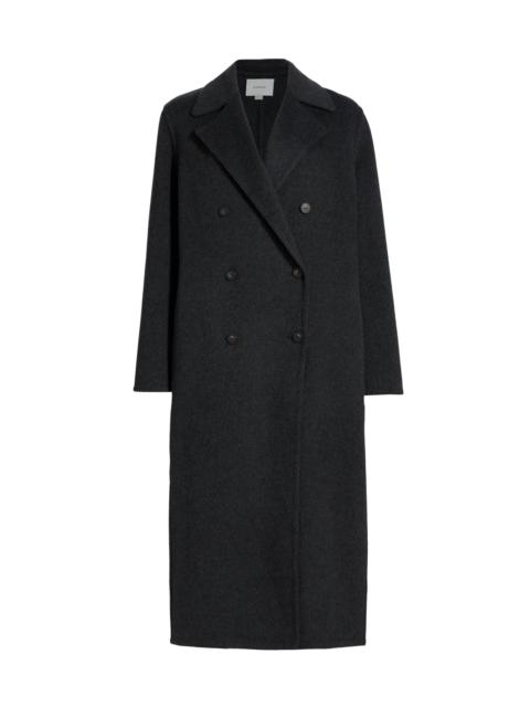 Vince Women's Wool-Blend Double-Breasted Longline Coat - Charcoal