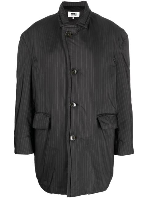 MM6 Maison Margiela pinstripe button-fastening jacket