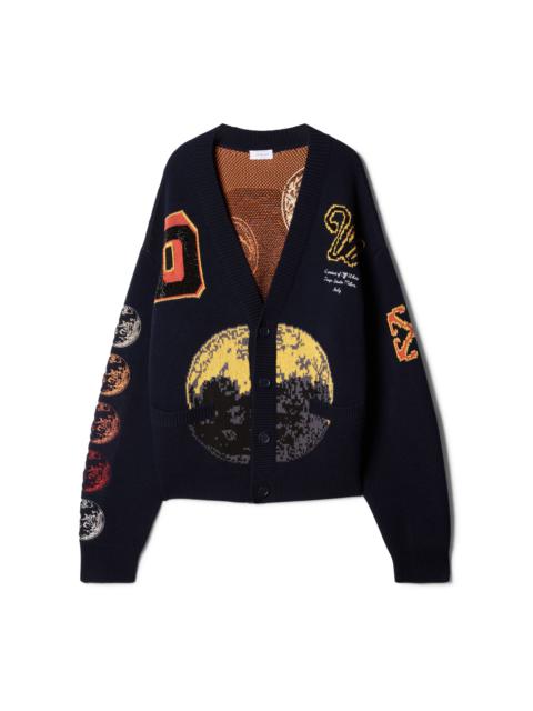 Off-White Cryst Moon Phase Vars Knit Ca Sierra Leo