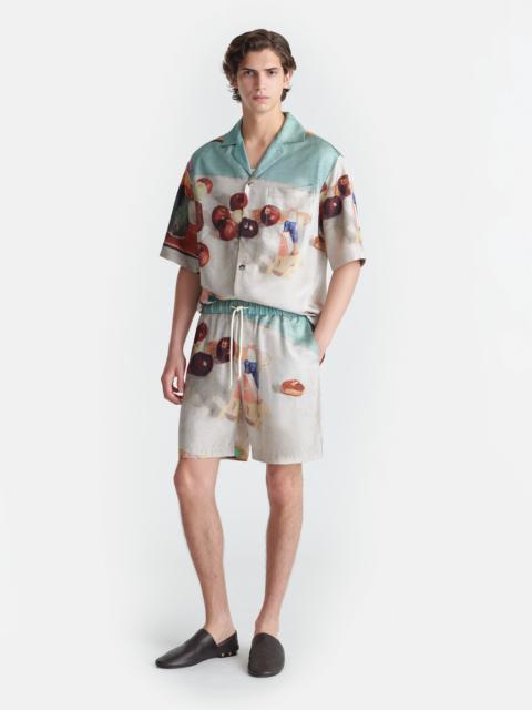 Nanushka Printed Silk Twill Shorts