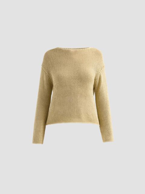 Vince Women's Coated Stretch-Cotton Knit Sweater - Maiz