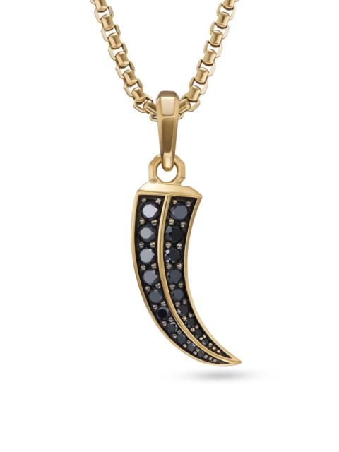 DAVID YURMAN Men's Roman Claw Amulet in 18K Yellow Gold - Black Diamond