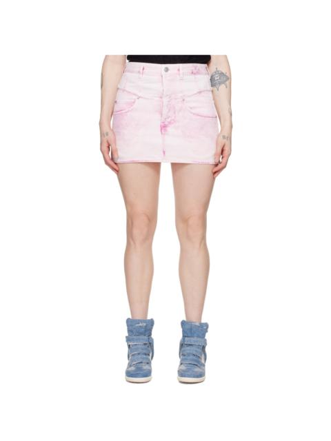 Isabel Marant Pink Narjis Denim Miniskirt