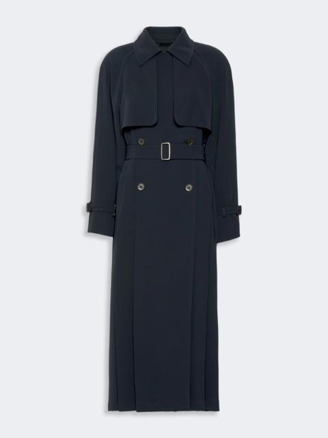 Max Mara CALATA Double-breasted compact cady trench coat - MIDNIGHTBLUE