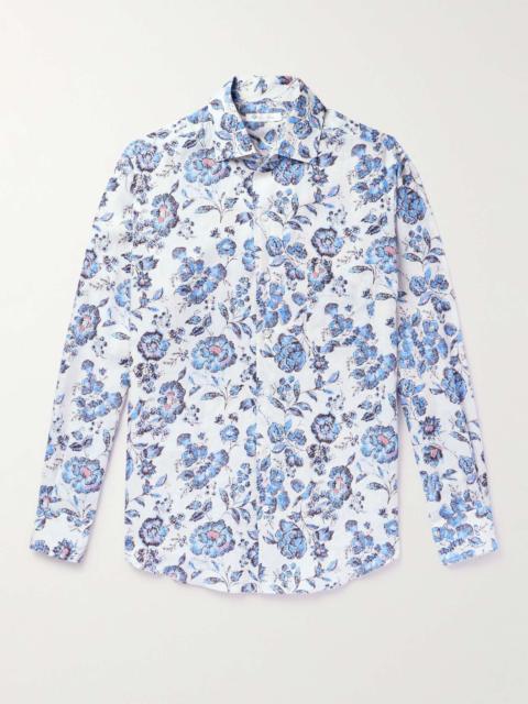 André Floral-Print Cashmere and Silk-Blend Shirt